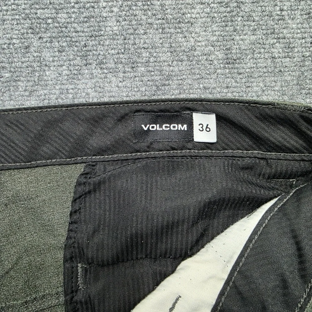 Volcom Vmonty‎ Modern Stretch Chino Pants Men's 36 Heather Olive Green A11313S1